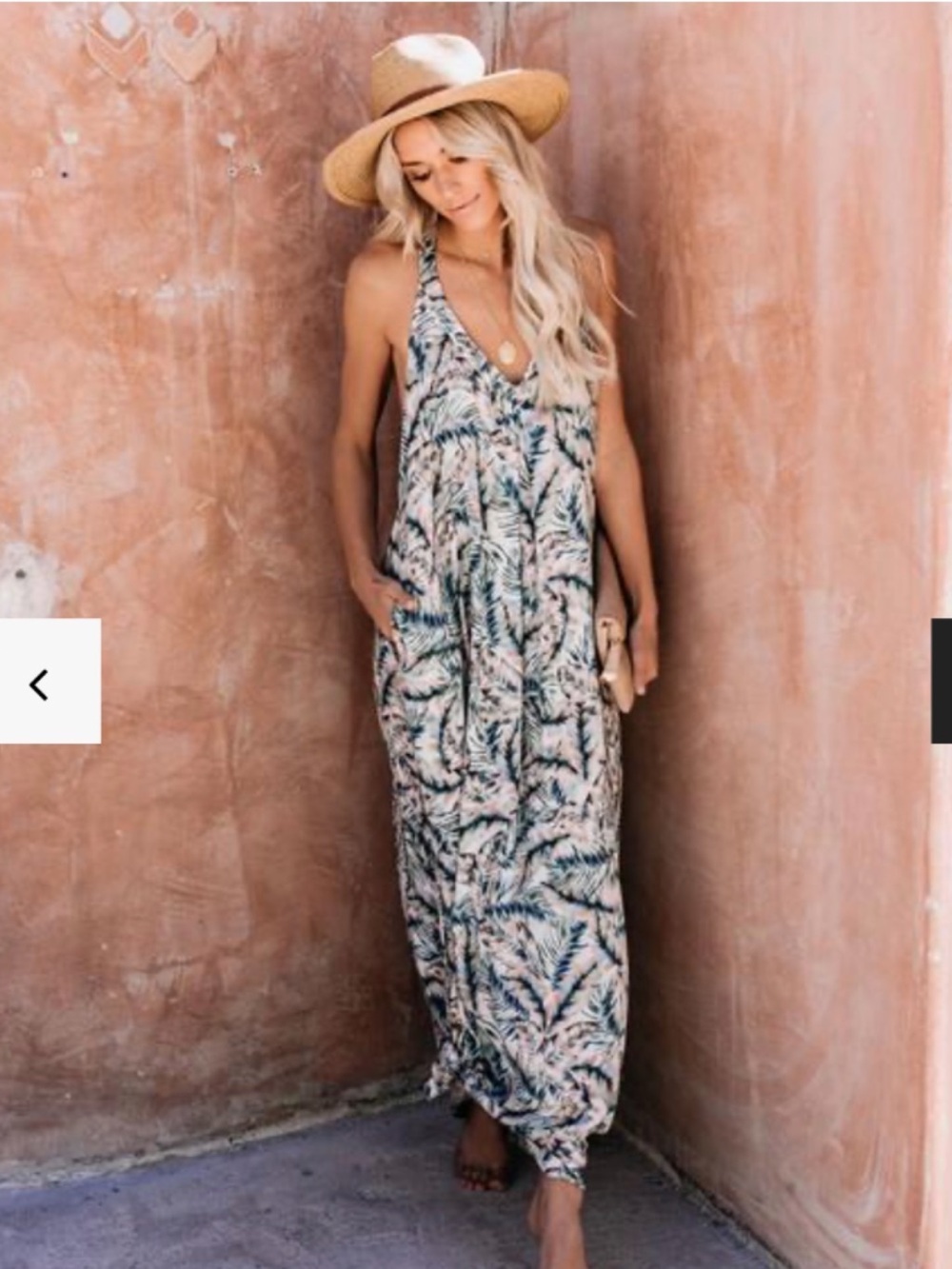 NWT Keep Palm + Carry On Pocketed Maxi Dress S